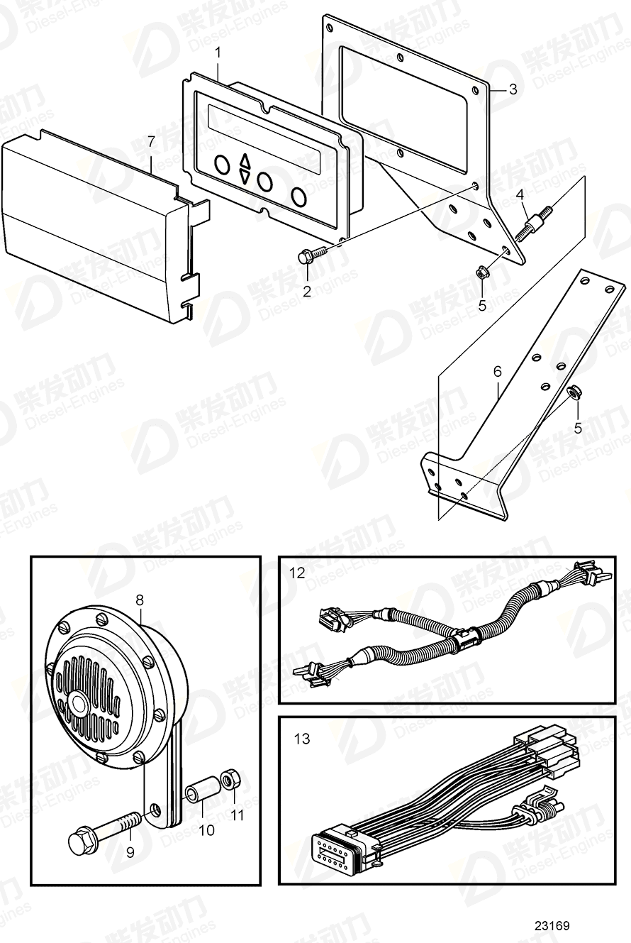 VOLVO Bracket 3843039 Drawing